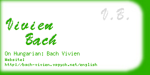 vivien bach business card